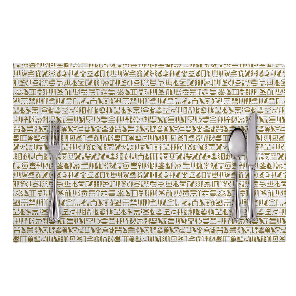 Egypt Hieroglyphs Pattern Print Placemat