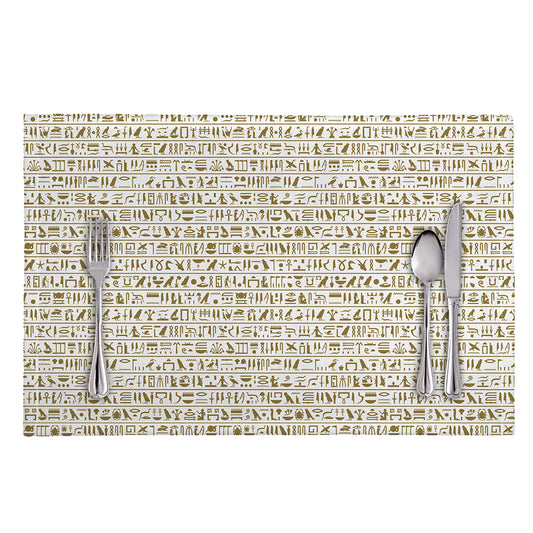Egypt Hieroglyphs Pattern Print Placemat