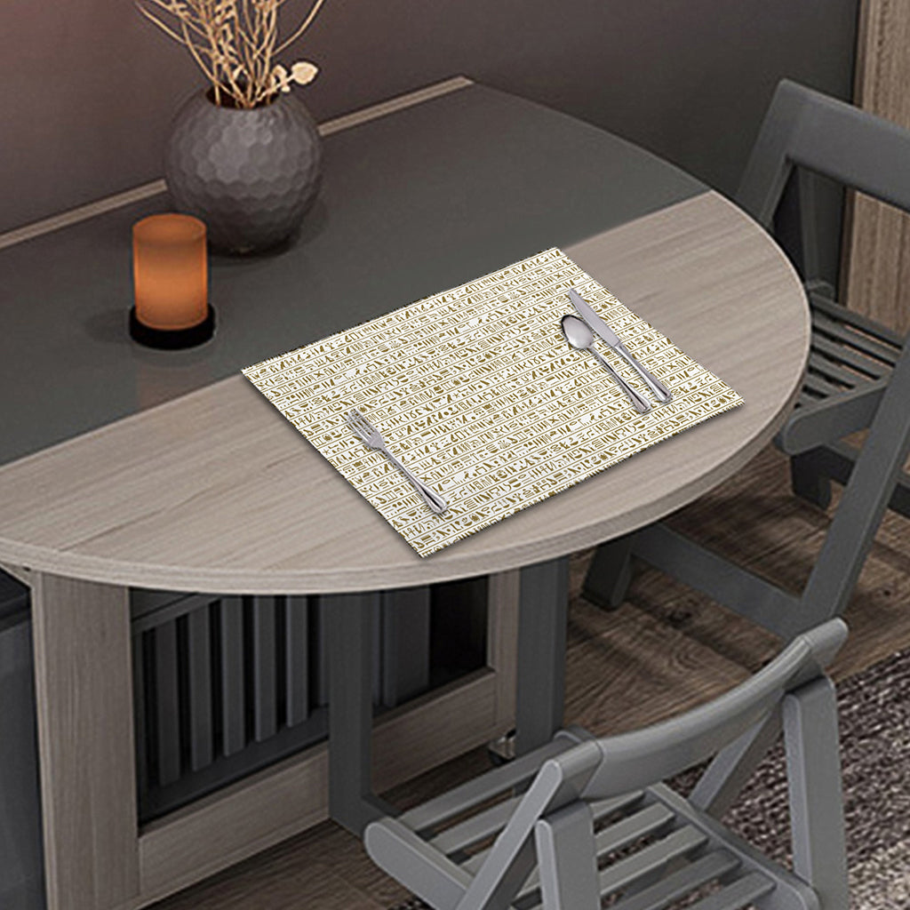 Egypt Hieroglyphs Pattern Print Placemat