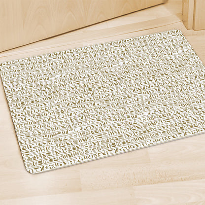 Egypt Hieroglyphs Pattern Print Polyester Doormat