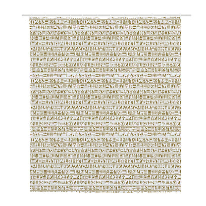 Egypt Hieroglyphs Pattern Print Polyester Shower Curtain