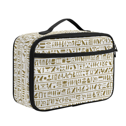Egypt Hieroglyphs Pattern Print Portable Lunch Bag