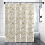 Egypt Hieroglyphs Pattern Print Premium Shower Curtain