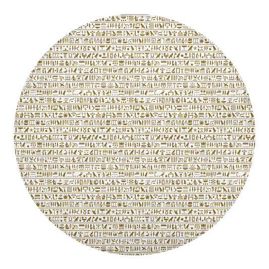 Egypt Hieroglyphs Pattern Print Round Blanket
