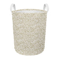 Egypt Hieroglyphs Pattern Print Round Laundry Basket