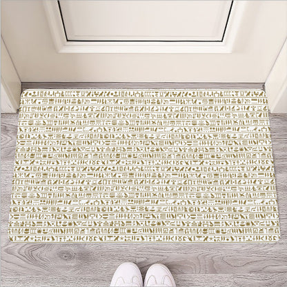 Egypt Hieroglyphs Pattern Print Rubber Doormat