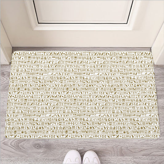 Egypt Hieroglyphs Pattern Print Rubber Doormat