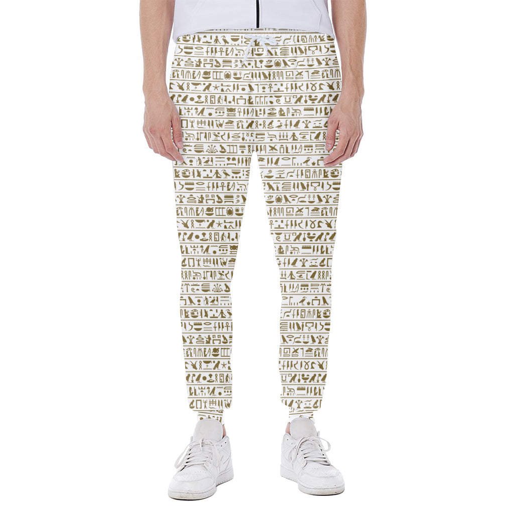 Egypt Hieroglyphs Pattern Print Scuba Joggers