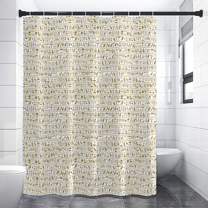 Egypt Hieroglyphs Pattern Print Shower Curtain