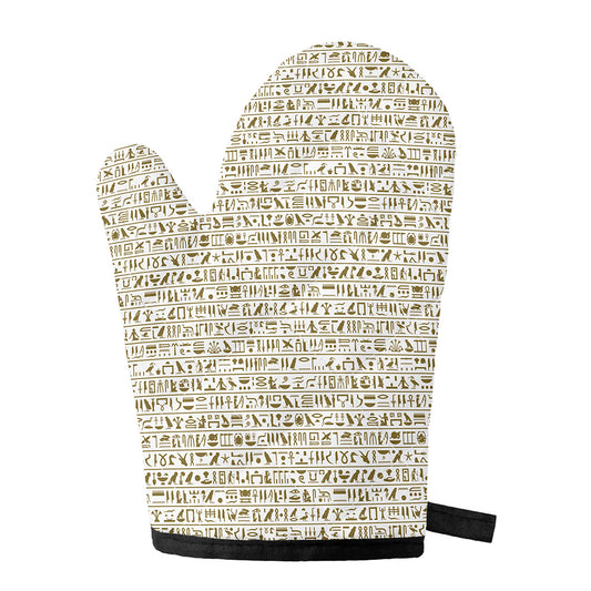Egypt Hieroglyphs Pattern Print Single Oven Mitt