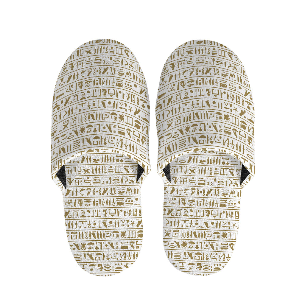 Egypt Hieroglyphs Pattern Print Slippers