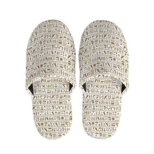Egypt Hieroglyphs Pattern Print Slippers