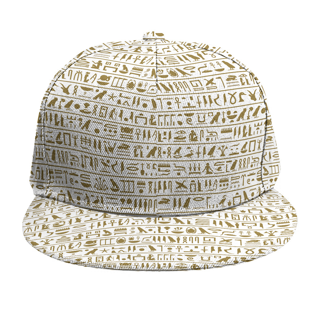 Egypt Hieroglyphs Pattern Print Snapback Cap