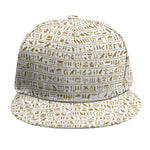Egypt Hieroglyphs Pattern Print Snapback Cap