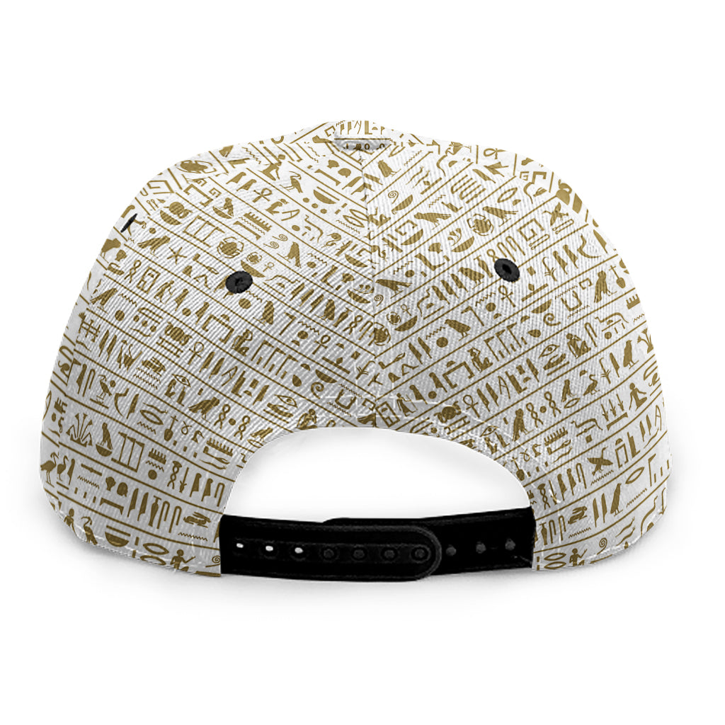Egypt Hieroglyphs Pattern Print Snapback Cap