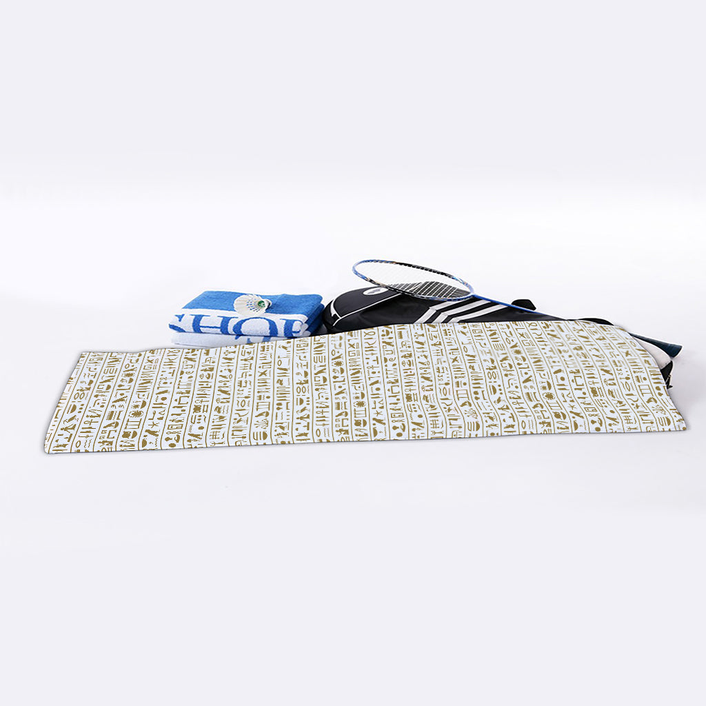 Egypt Hieroglyphs Pattern Print Sports Towel
