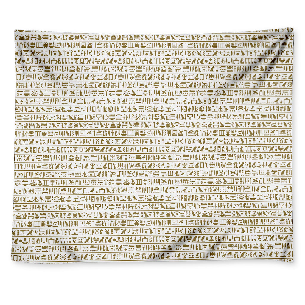 Egypt Hieroglyphs Pattern Print Tapestry