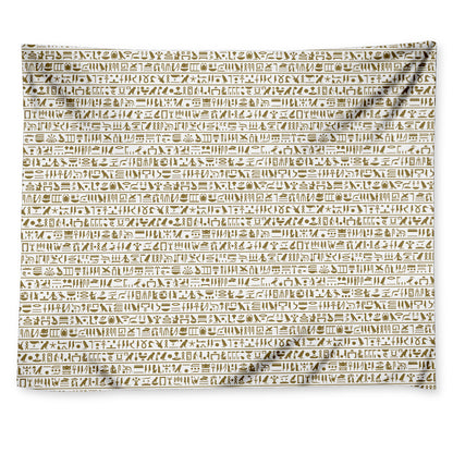 Egypt Hieroglyphs Pattern Print Tapestry