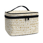 Egypt Hieroglyphs Pattern Print Travel Makeup Bag