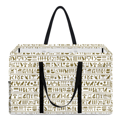 Egypt Hieroglyphs Pattern Print Utility Tote Bag