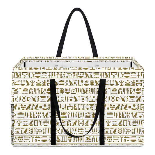 Egypt Hieroglyphs Pattern Print Utility Tote Bag