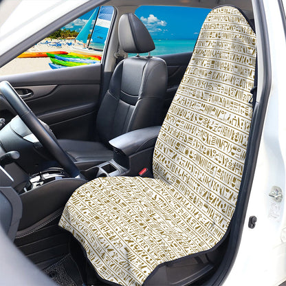Egypt Hieroglyphs Pattern Print Waterproof Car Seat Cover