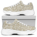 Egypt Hieroglyphs Pattern Print White Chunky Shoes