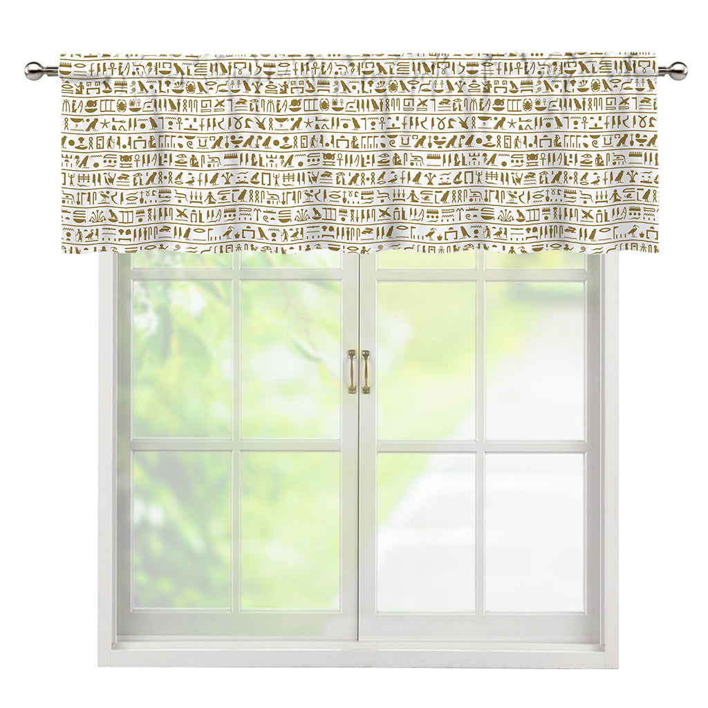 Egypt Hieroglyphs Pattern Print Window Valance