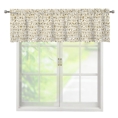 Egypt Hieroglyphs Pattern Print Window Valance