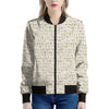 Egypt Hieroglyphs Pattern Print Women's Bomber Jacket