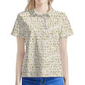 Egypt Hieroglyphs Pattern Print Women's Polo Shirt