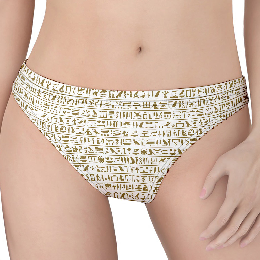 Egypt Hieroglyphs Pattern Print Women's Thong