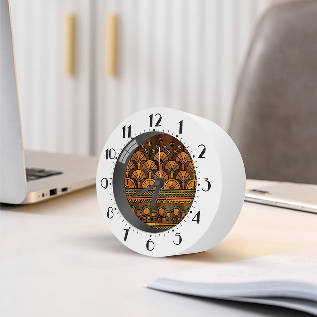 Egyptian Ethnic Pattern Print Alarm Clock