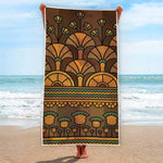 Egyptian Ethnic Pattern Print Beach Towel