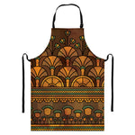 Egyptian Ethnic Pattern Print Bib Apron With Pocket