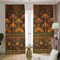 Egyptian Ethnic Pattern Print Dimout Pencil Pleat Curtains