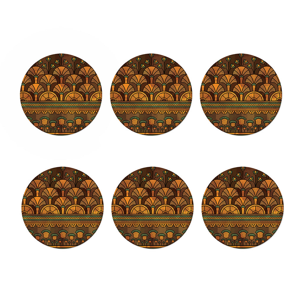 Egyptian Ethnic Pattern Print Coaster Set