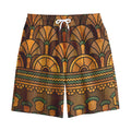 Egyptian Ethnic Pattern Print Cotton Shorts