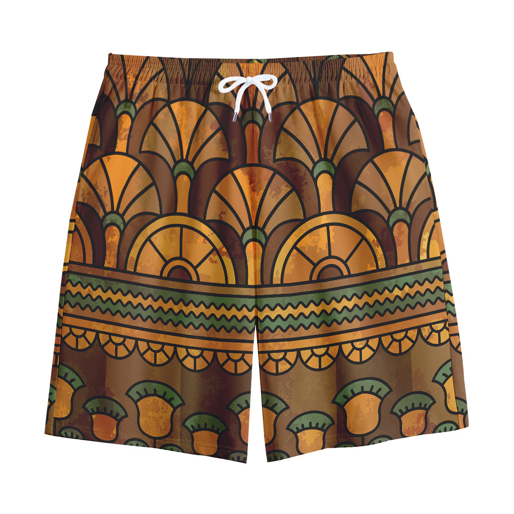 Egyptian Ethnic Pattern Print Cotton Shorts