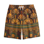 Egyptian Ethnic Pattern Print Cotton Shorts