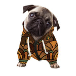 Egyptian Ethnic Pattern Print Dog Zip Up Hoodie