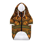Egyptian Ethnic Pattern Print Dog Zip Up Hoodie