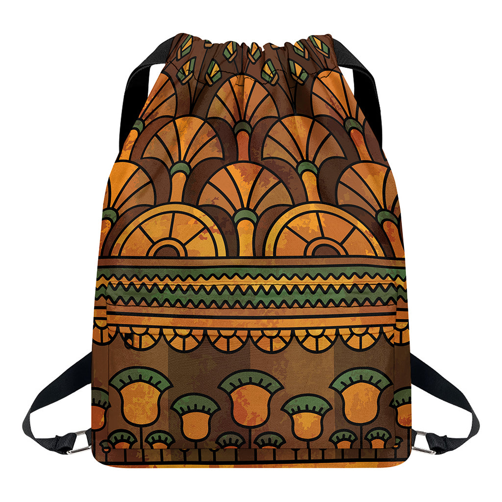 Egyptian Ethnic Pattern Print Drawstring Backpack