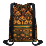 Egyptian Ethnic Pattern Print Drawstring Backpack