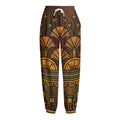 Egyptian Ethnic Pattern Print Fleece Lined Knit Pants
