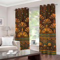 Egyptian Ethnic Pattern Print Grommet Curtains