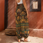 Egyptian Ethnic Pattern Print Harem Pants