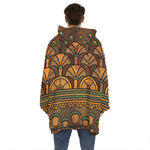 Egyptian Ethnic Pattern Print Hoodie Blanket