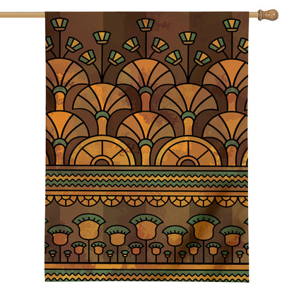 Egyptian Ethnic Pattern Print House Flag