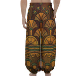 Egyptian Ethnic Pattern Print Lantern Pants